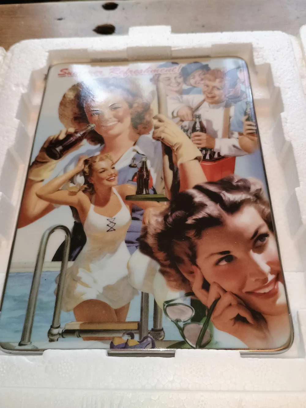 Bradford Exchange Coca Cola  Wall Clock Limited Edition W 5 Collectors Plates 09